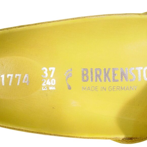 BIRKENSTOCK 1774 Madrid All Yellow Slide Sandals Women's 37/6 - Made in GERMANY - Picture 10 of 11